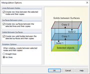 Opções de manipulação